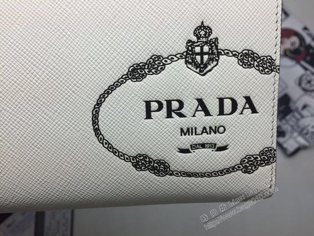 prada錢包 普拉達專櫃最新十字紋牛皮長錢包 2ML317 PRADA男士單拉鏈錢包  pyd2121